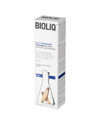 Crema lifting intensiva para el contorno de ojos, labios, cuello y escote 55+ Bioliq