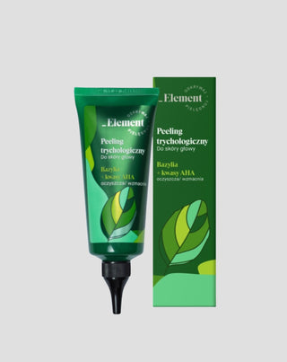 Peeling tricólogico purificante para el cuero cabelludo con extracto de albahaca y ácido de frutas Element - 1