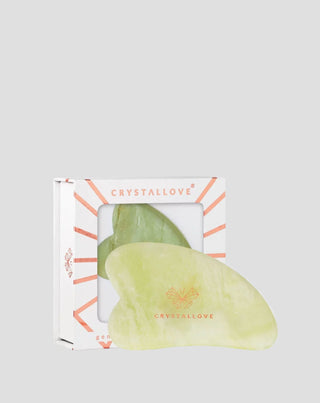 Tabla de masaje facial gua sha de jade piedra de la juventud Crystallove