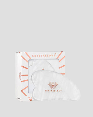 Placa de masaje facial gua sha de cristal de roca con propiedades purificantes Crystallove