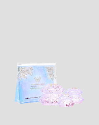 Ventosas de silicona crystalcup para masaje corporal con purpurina Crystallove - 1