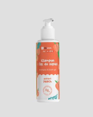 Champú y gel de ducha 2en1 para niños con aroma a durazno HiSkin - 1