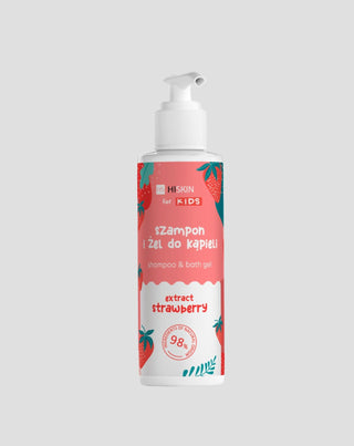 Champú y gel de ducha 2 en 1 para niños con aroma a fresa HiSkin - 1