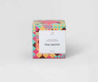 Vela de soja con aroma a macarons franceses en frasco de cerámica Mys