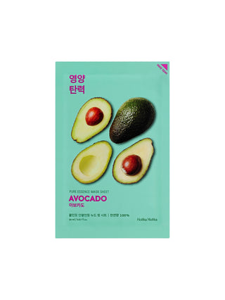 Mascarilla facial de láminas de algodón con extracto de aguacate Pure Essence Holika Holika - 1