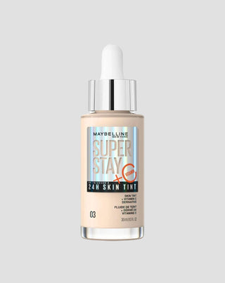 Base de maquillaje iluminadora de larga duración con vitamina C Super Stay Skin Tint 03 Maybelline - 1
