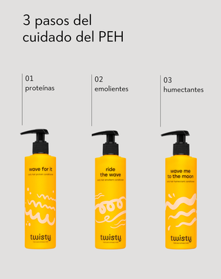 Set de acondicionadores PEH proteínas emolientes humectantes Twisty - 4