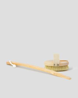 Cepillo suave de masaje corporal en seco en madera de haya y mango desmontable n.º 4 Hhuumm - 1