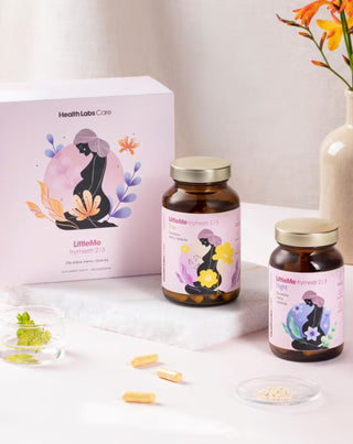 Suplemento para favorecer el desarrollo normal del embarazo LittleMe trimestres 2 y 3 Health Labs Care 150 cápsulas