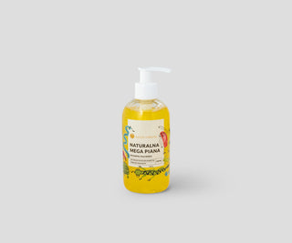 Jabón de baño natural y suave para niños espuma abundante con aceite de espino amarillo Opcja Natura
