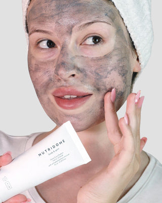 Exfoliante desintoxicante facial con carbón de bambú activado y arcilla blanca Nutridome