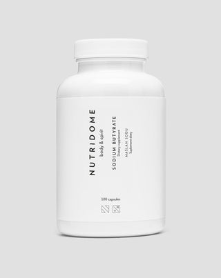 Butirato sódico 620 mg/día para los trastornos intestinales, inflamatorios y de la flora bacteriana Nutridome 180 pcs