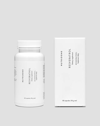 Resveratrol cápsulas que apoyan el sistema circulatorio y la protección contra la aterosclerosis Nutridome 60 unidades