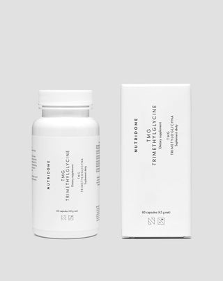 Trimetilglicina Betaína TMG para el metabolismo de la homocisteína y apoyo al sistema cardiovascular Nutridome 60 unidades