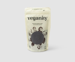 Cáscaras de semillas de psyllium fuente natural de fibra para favorecer la digestión y suprimir el apetito Veganity 200 g