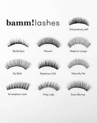 Pestañas postizas en tiras 2D reutilizables, suaves y ligeras Bambi Eyes Bamm!Lashes - 6