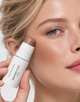 Bronceador en barra para el rostro, efecto natural de bronceado y contorno preciso, Praline, Nutridome - 4
