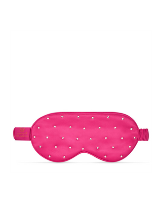 Antifaz para dormir de seda decorado con cristales – hot pink Crystallove - 2