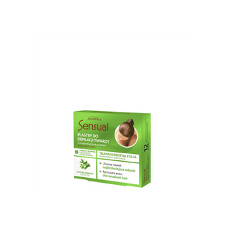 Bandas depilatorias faciales transparentes con té verde Sensual Joanna - 1