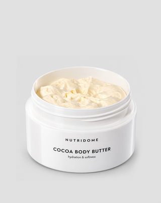 Manteca de cacao para el cuerpo con ceramidas aceites naturales y vitamina E Nutridome