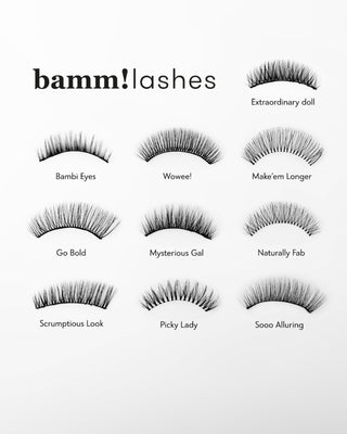 Pestañas postizas en tiras 2D reutilizables, suaves y ligeras Bambi Eyes Bamm!Lashes