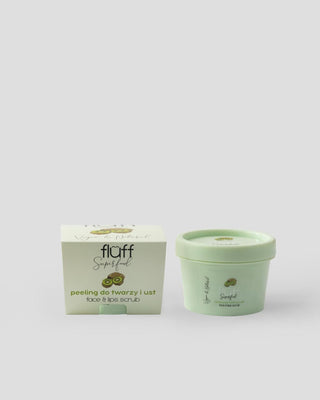 Exfoliante suave para el rostro y los labios con sacarosa y aceite de jojoba Fluff - 1