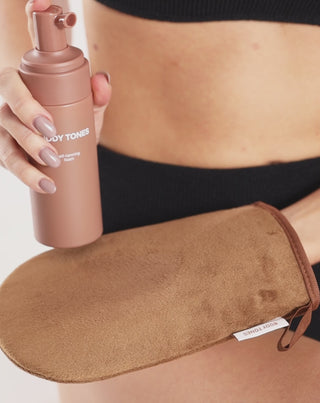 Set autobronceador en espuma para el cuerpo para todo tipo de tono de piel y manopla Body Tones - 3