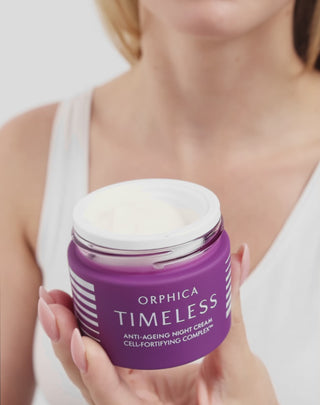 Crema facial de noche hidratante y antiarrugas con centella asiática Timeless Orphica Clinic - 5