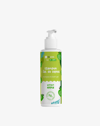 Champú y gel de baño 2 en 1 para niños con perfume de manzana HiSkin - 1