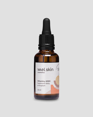 Vitaminas ADEK en gotas para favorecer el sistema inmunitario, la metabolización del hierro y el buen estado de la piel y las mucosas Mel Skin