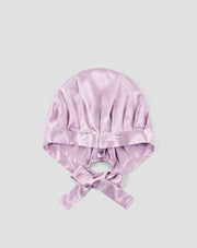Gorro para dormir de seda rosa para cabello rizado y ondulado Twisty