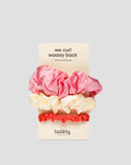 Rosa, crema, rojo