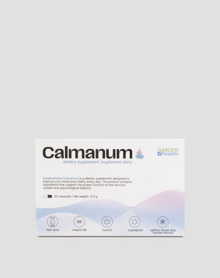 Complemento alimenticio para el buen humor, el bienestar y el sistema nervioso Calmanum Gardenpharm 30 cápsulas - 1