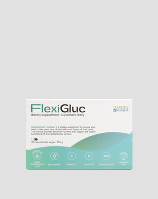 Complemento alimenticio para articulaciones, cartílagos y huesos con glucosamina y extracto de incienso Gardenpharm FlexiGluc 30 cápsulas - 1