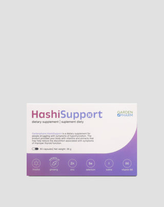 Suplemento dietético para el hipotiroidismo y la enfermedad de Hashimoto HashiSupport Gardenpharm 60 cápsulas - 1