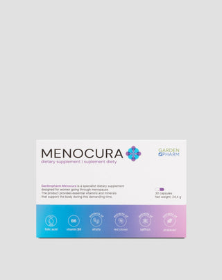 Complemento alimenticio para aliviar los síntomas de la menopausia Menocura Gardenpharm 30 cápsulas - 1