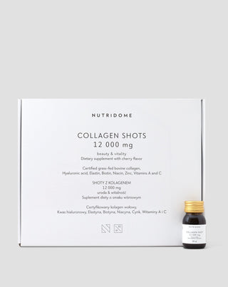 Shots de colágeno líquidos 12 000 mg con vitaminas, suplemento dietético Nutridome 30 × 30 ml