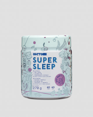 Gominolas con melatonina y vitaminas para un sueño reparador para niños y adultos sabor cereza Supersleep Oh!Tomi 60 uds.