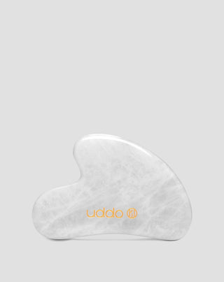 Piedra de masaje facial gua sha de jade blanco reduce la hinchazón y reafirma Uddo