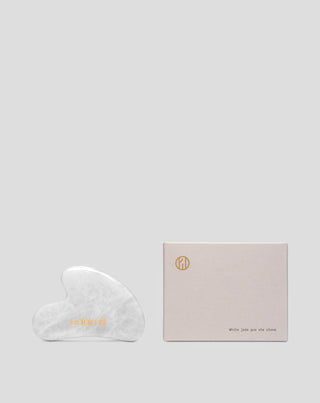 Piedra de masaje facial gua sha de jade blanco reduce la hinchazón y reafirma Uddo