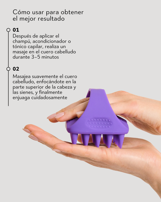 Masajeador de cuero cabelludo de silicona suave para estimular la microcirculación - 5