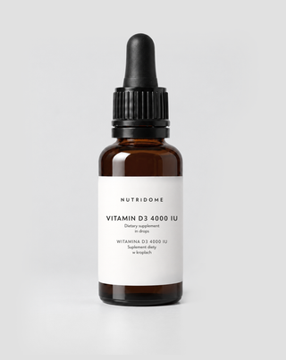 Vitamina D3 en gotas 4000 UI/día para la inmunidad y los huesos con vitamina E, 30 ml, Nutridome