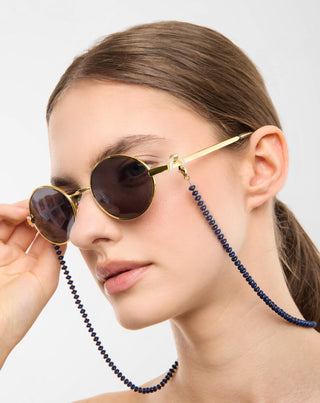 Cadena para gafas chapada en oro con lapislázuli Mys_2 - 2