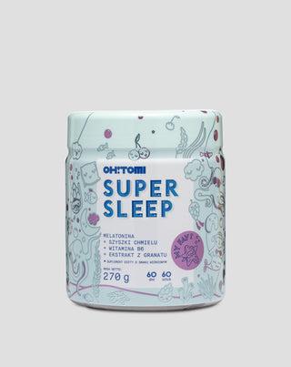 Gominolas con melatonina y vitaminas para un sueño reparador para niños y adultos sabor cereza Supersleep Oh!Tomi 60 uds.