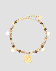 Pulsera con piedras naturales ágata, maifan, jaspe, jade y aventurina Mys
