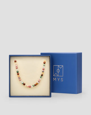 Cadena para gafas chapada en oro con ágata, maifán, jaspe y aventurina Mys - 5
