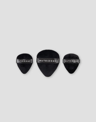 Borlas para polvos reutilizables para aplicación precisa del maquillaje, set de 3 unidades Nutridome - 1