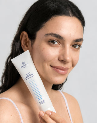 Exfoliante facial para pieles con tendencia acneica con niacinamida, pantenol, BHA y microgránulos Anti-Acne Orphica Clinic