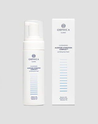 Espuma limpiadora para pieles sensibles y con tendencia acneica con betaína, pantenol y alantoína Cleansing Orphica Clinic 150 ml