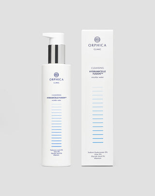 Agua micelar desmaquillante y limpiadora para pieles sensibles y con tendencia acneica con urea, ácido hialurónico y glicólico Cleansing Orphica Clinic 200 ml